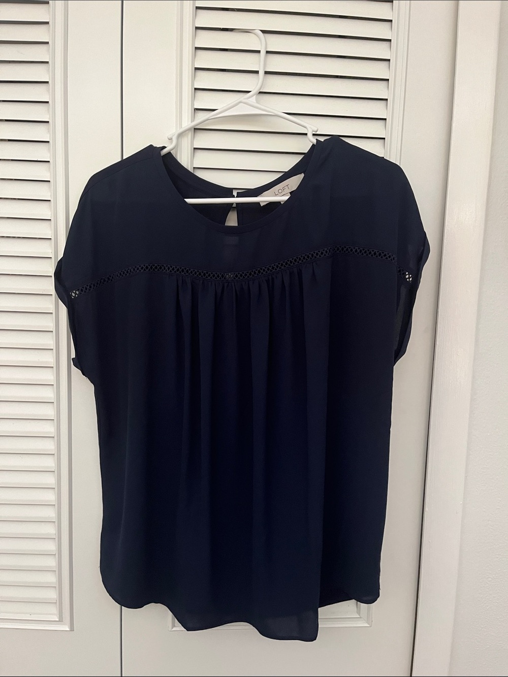 navy loft blouse
